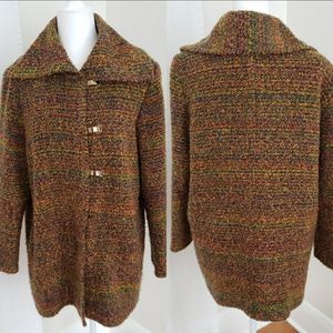 Hans Erras Vintage 80s Boucle Duffle Coat